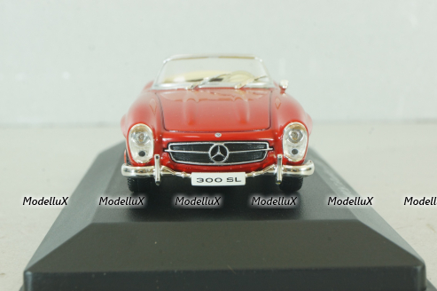 Mercedes 300 SL Roadster (W198) 1963, red, MBOMS057, Altaya, Mercedes-Benz Offizielle Modell Sammlung #61, 1:43