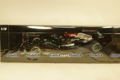 Mercedes AMG Petronas Formula1 Team W12E Performance L. Hamilton Winner British GP 2021, Minichamps 1:18