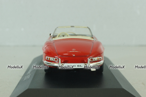 Mercedes 300 SL Roadster (W198) 1963, red, MBOMS057, Altaya, Mercedes-Benz Offizielle Modell Sammlung #61, 1:43
