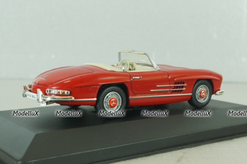 Mercedes 300 SL Roadster (W198) 1963, red, MBOMS057, Altaya, Mercedes-Benz Offizielle Modell Sammlung #61, 1:43