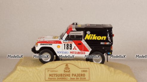 Mitsubishi Pajero #189 Rally Paris-Dakar 1985 P. Zaniroli - J. D. Silva, Norev 1:43