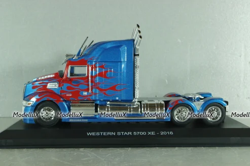 Western Star 5700 XE 2016, blue, Truck Tuning Collection #18, Hachette 1:43