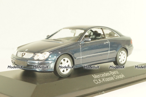 Mercedes-Benz CLK 230 Kompressor (C208) 2006, blue, B66961946, Minichamps 1:43 Уценка!