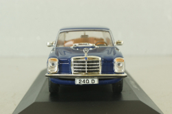 Mercedes 200 D Long (W115) 1973, blue, MBOMS059, Altaya, Mercedes-Benz Offizielle Modell Sammlung #59, 1:43