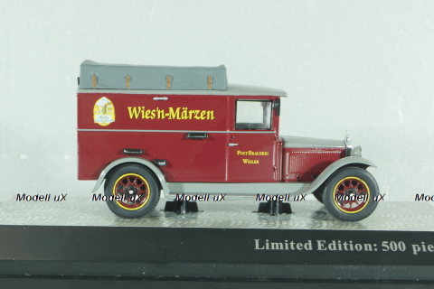 Mercedes-Benz L1000 Express Post Brauerei Weiler red/grey  1:43