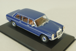 Mercedes 200 D Long (W115) 1973, blue, MBOMS059, Altaya, Mercedes-Benz Offizielle Modell Sammlung #59, 1:43