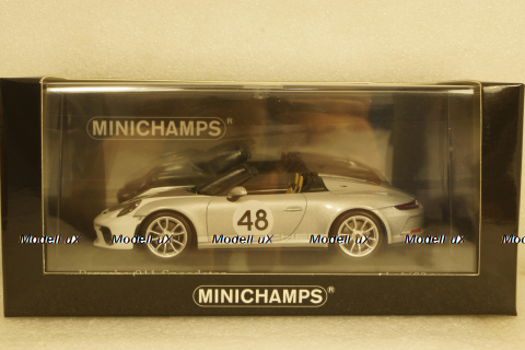 Porsche 911 (991) Speedster  2019  silver (Heritage Paket),  410061130, Minichamps 1:43