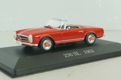 Mercedes 230 SL Roadster  (W113) 1963, red, MBOMS003, Altaya, Mercedes-Benz Offizielle Modell Sammlung #3, 1:43