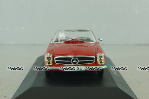Mercedes 230 SL Roadster  (W113) 1963, red, MBOMS003, Altaya, Mercedes-Benz Offizielle Modell Sammlung #3, 1:43