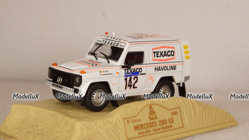 MERCEDES 280 GE # 142 - J. ICKX - C. BRASSEUR - DAKAR 1983, Norev 1:43