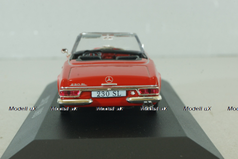 Mercedes 230 SL Roadster  (W113) 1963, red, MBOMS003, Altaya, Mercedes-Benz Offizielle Modell Sammlung #3, 1:43