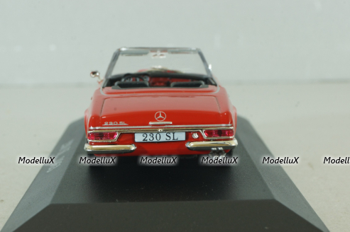 Mercedes 230 SL Roadster  (W113) 1963, red, MBOMS003, Altaya, Mercedes-Benz Offizielle Modell Sammlung #3, 1:43