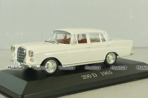 Mercedes 200 D (W110) 1965, white, MBOMS061, Altaya, Mercedes-Benz Offizielle Modell Sammlung #61, 1:43