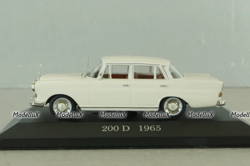 Mercedes 200 D (W110) 1965, white, MBOMS061, Altaya, Mercedes-Benz Offizielle Modell Sammlung #61, 1:43