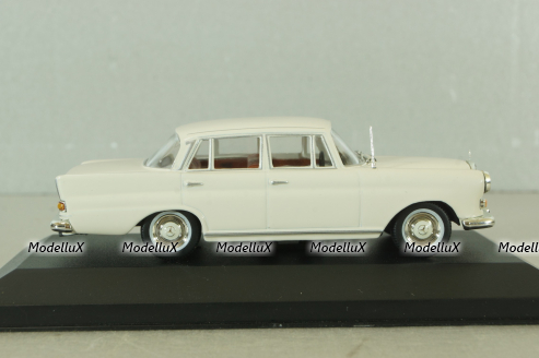 Mercedes 200 D (W110) 1965, white, MBOMS061, Altaya, Mercedes-Benz Offizielle Modell Sammlung #61, 1:43