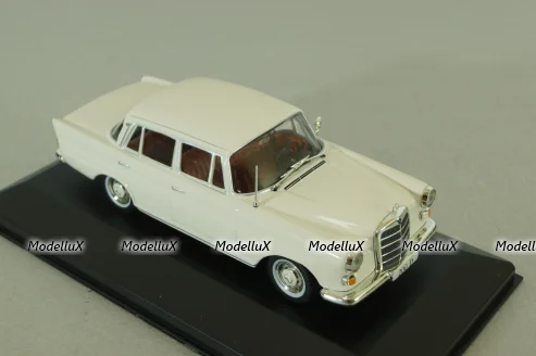 Mercedes 200 D (W110) 1965, white, MBOMS061, Altaya, Mercedes-Benz Offizielle Modell Sammlung #61, 1:43