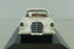 Mercedes 200 D (W110) 1965, white, MBOMS061, Altaya, Mercedes-Benz Offizielle Modell Sammlung #61, 1:43