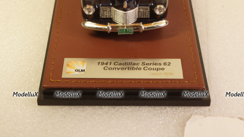 Cadillac Series 62 Convertible Coupe Dark blue Met Closed top 1941, GLM119702, GLM Models 1:43