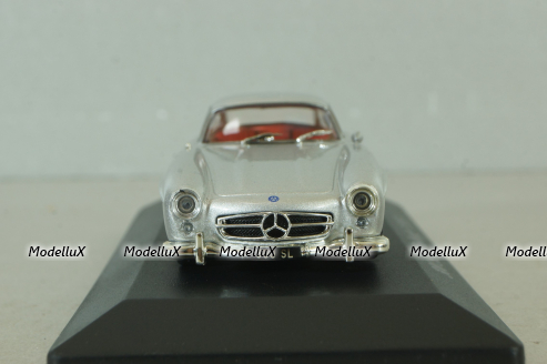 Mercedes 300 SL "Gullwing"  (W198) 1954, silver, MBOMS001, Altaya, Mercedes-Benz Offizielle Modell Sammlung #1, 1:43