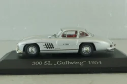 Mercedes 300 SL "Gullwing"  (W198) 1954, silver, MBOMS001, Altaya, Mercedes-Benz Offizielle Modell Sammlung #1, 1:43