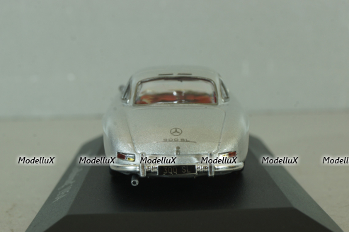Mercedes 300 SL "Gullwing"  (W198) 1954, silver, MBOMS001, Altaya, Mercedes-Benz Offizielle Modell Sammlung #1, 1:43