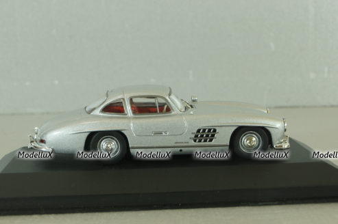 Mercedes 300 SL "Gullwing"  (W198) 1954, silver, MBOMS001, Altaya, Mercedes-Benz Offizielle Modell Sammlung #1, 1:43