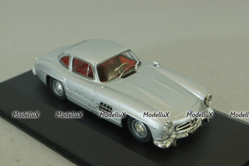 Mercedes 300 SL "Gullwing"  (W198) 1954, silver, MBOMS001, Altaya, Mercedes-Benz Offizielle Modell Sammlung #1, 1:43