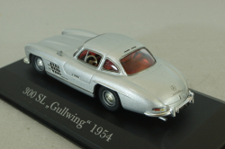 Mercedes 300 SL "Gullwing"  (W198) 1954, silver, MBOMS001, Altaya, Mercedes-Benz Offizielle Modell Sammlung #61, 1:43