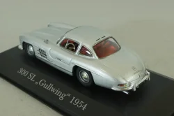 Mercedes 300 SL "Gullwing"  (W198) 1954, silver, MBOMS001, Altaya, Mercedes-Benz Offizielle Modell Sammlung #1, 1:43