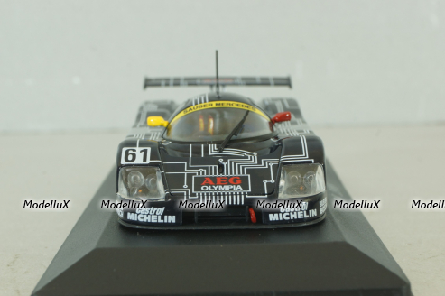 Sauber Mercedes C-9 #61 24h Le Mans 1988 M.BALDI/J.MASS/J.WEAVER, black, MBOMS060, Altaya, Mercedes-Benz Offizielle Modell Sammlung #60, 1:43