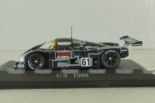Sauber Mercedes C-9 #61 24h Le Mans 1988 M.BALDI/J.MASS/J.WEAVER, black, MBOMS060, Altaya, Mercedes-Benz Offizielle Modell Sammlung #60, 1:43
