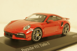 Porsche 911 (992) Turbo S Coupe Sport Design  2021 red 410060070 Minichamps 1:43