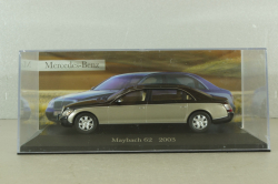 Maybach 62 (V240) 2003, silver/black, MBOMS069, Altaya, Mercedes-Benz Offizielle Modell Sammlung #69, 1:43