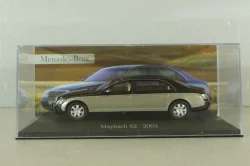 Maybach 62 (V240) 2003, silver/black, MBOMS069, Altaya, Mercedes-Benz Offizielle Modell Sammlung #69, 1:43