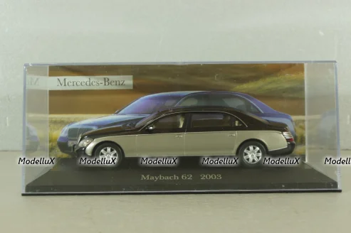 Maybach 62 (V240) 2003, silver/black, MBOMS069, Altaya, Mercedes-Benz Offizielle Modell Sammlung #69, 1:43