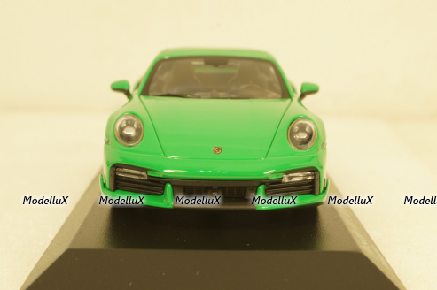 Porsche 911 (992) Turbo S Coupe Sport Design  2021, green, 410060071, Minichamps 1:43