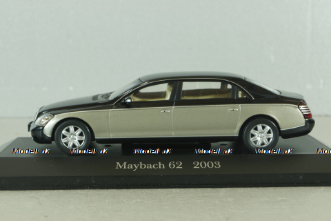 Maybach 62 (V240) 2003, silver/black, MBOMS069, Altaya, Mercedes-Benz Offizielle Modell Sammlung #69, 1:43