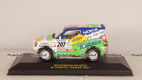Mitsubishi Pajero Dakar 2001 #207  M.Prieto-A.Velminno, RAM015, IXO 1:43