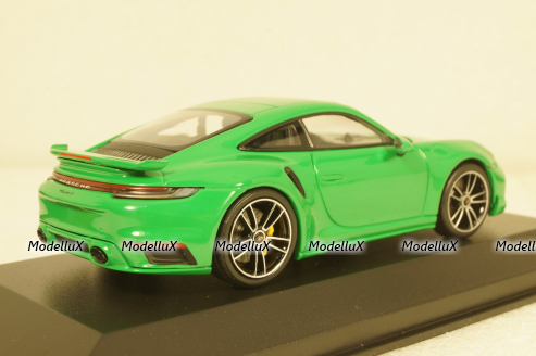 Porsche 911 (992) Turbo S Coupe Sport Design  2021, green, 410060071, Minichamps 1:43