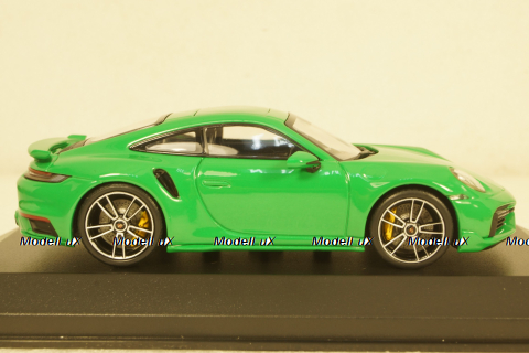 Porsche 911 (992) Turbo S Coupe Sport Design  2021, green, 410060071, Minichamps 1:43