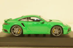 Porsche 911 (992) Turbo S Coupe Sport Design  2021, green, 410060071, Minichamps 1:43