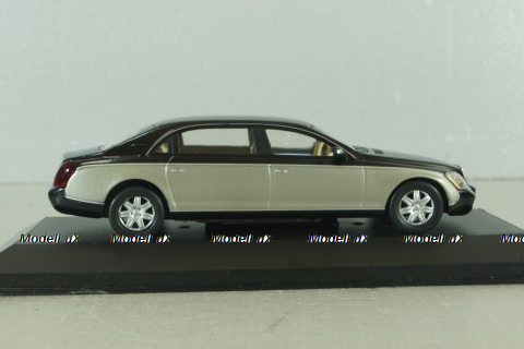 Maybach 62 (V240) 2003, silver/black, MBOMS069, Altaya, Mercedes-Benz Offizielle Modell Sammlung #69, 1:43