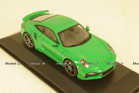 Porsche 911 (992) Turbo S Coupe Sport Design  2021, green, 410060071, Minichamps 1:43