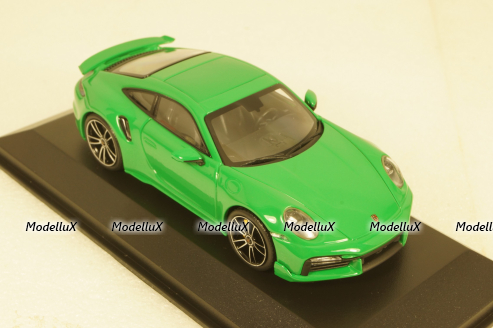 Porsche 911 (992) Turbo S Coupe Sport Design  2021, green, 410060071, Minichamps 1:43