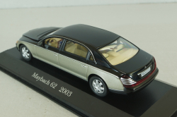 Maybach 62 (V240) 2003, silver/black, MBOMS069, Altaya, Mercedes-Benz Offizielle Modell Sammlung #69, 1:43