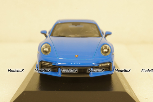 Porsche 911 (992) Turbo S Coupe Sport Design  2021, blue, 410060072, Minichamps 1:43