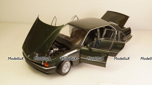BMW 730I (E32) 1986 Green Metallic, 100023004, Minichamps 1:18