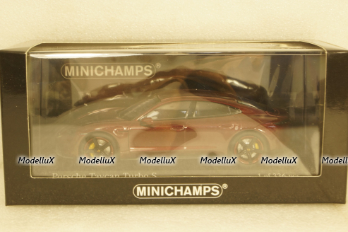 Porsche Taycan Turbo S 2020, red metallic, 410068474, Minichamps 1:43