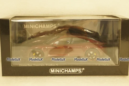 Porsche Taycan Turbo S 2020, red metallic, 410068474, Minichamps 1:43