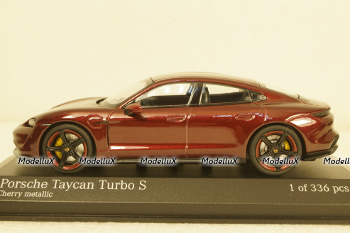 Porsche Taycan Turbo S 2020, red metallic, 410068474, Minichamps 1:43